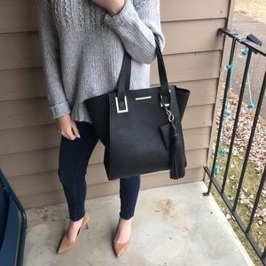 Black Steve Madden Tote Bag